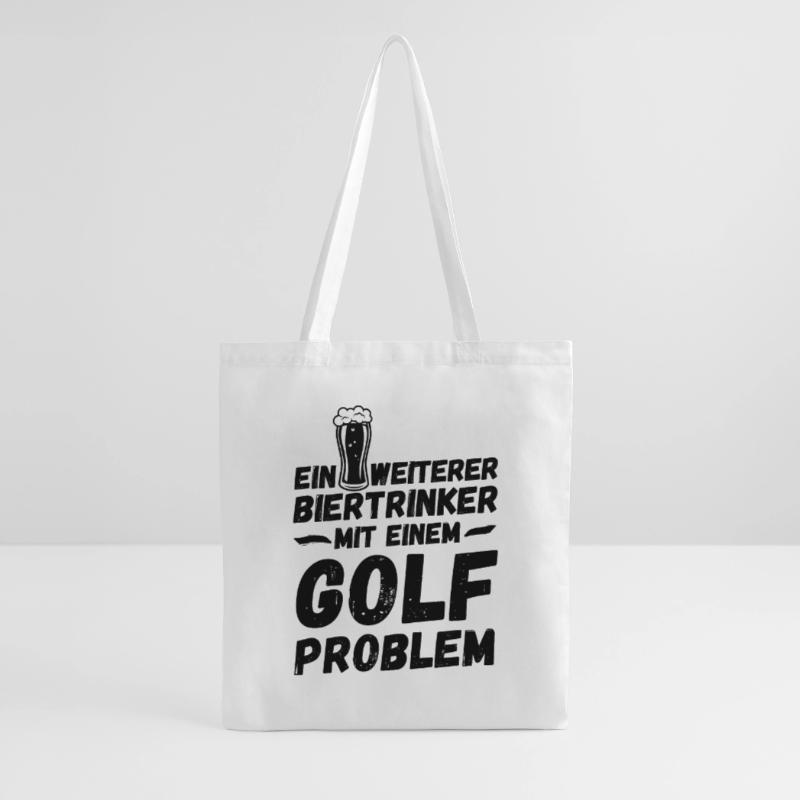 Ein weiterer Biertrinker mit einem Golf Problem Stoffbeutel