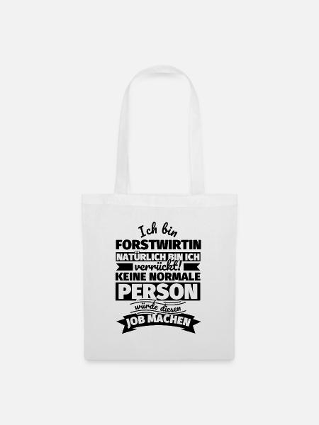 Forstwirtin Geschenke - Stoffbeutel - Weiß