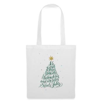 Fröhliche Weihnachten und ein tolles Neues Jahr - Stoffbeutel - Weiß - Vorne
