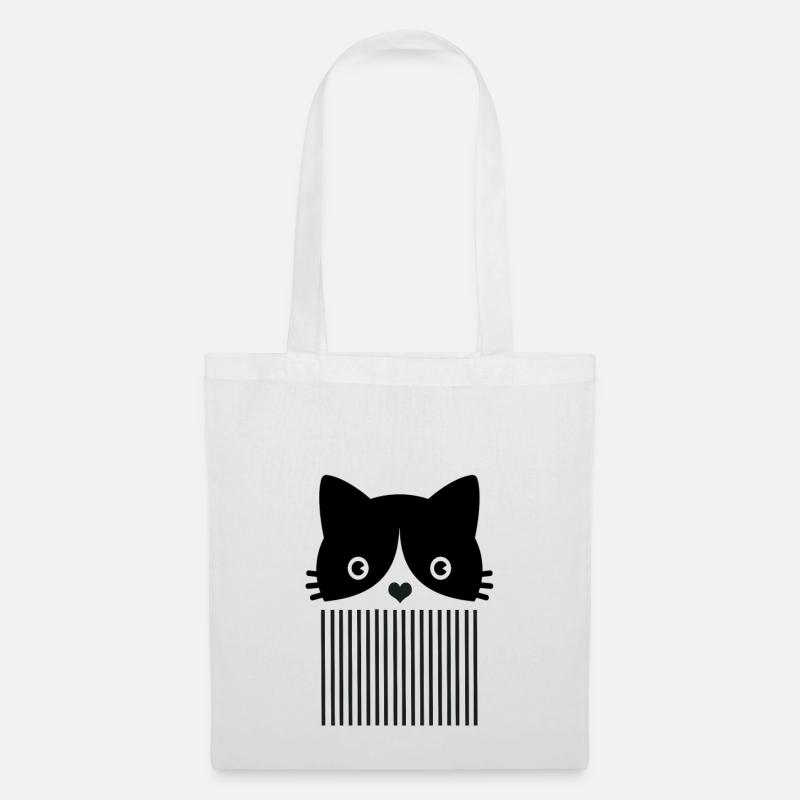 Conception de chat - Sac en tissu - blanc