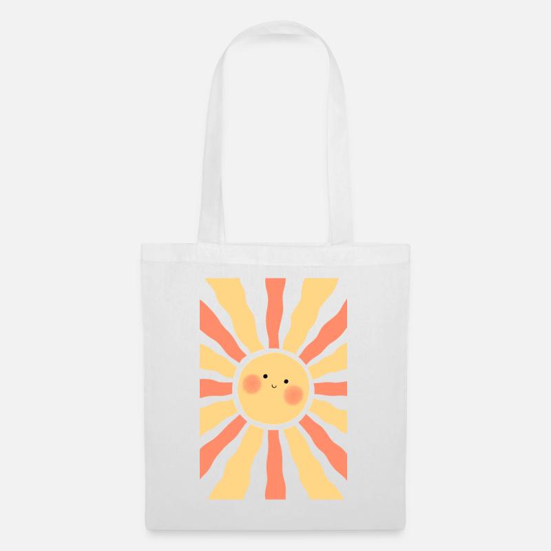 Soleil joyeux - Sac en tissu - blanc