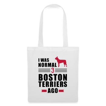 Boston Terrier - Stoffbeutel - Weiß - Vorne