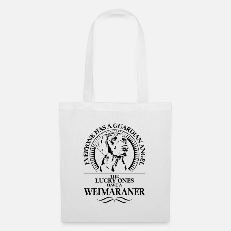 WEIMARANER Guardian Angel Hundespruch Wilsigns - Stoffbeutel - Weiß