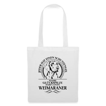 WEIMARANER Schutzengel Hundespruch Wilsigns - Stoffbeutel - Weiß - Vorne