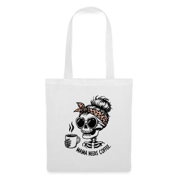 Mama Needs Coffee Skeleton - Tote Bag - white - Front