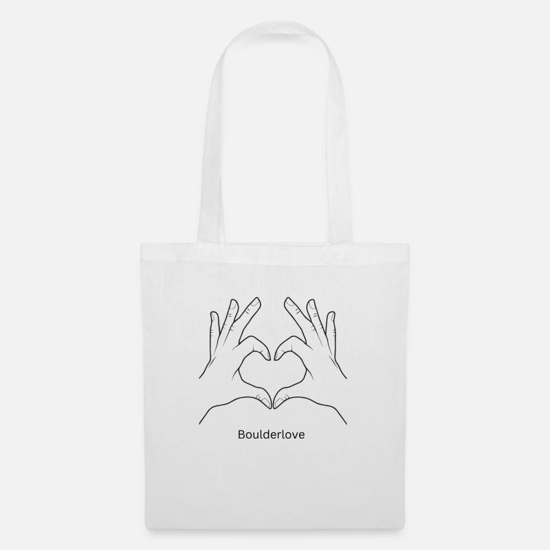 Boulderlove Tshirt - Stoffbeutel - Weiß