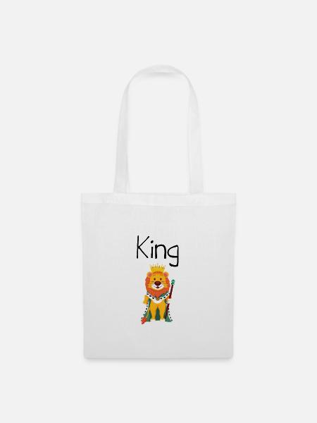 King Queen Partnerlook - Stoffbeutel - Weiß
