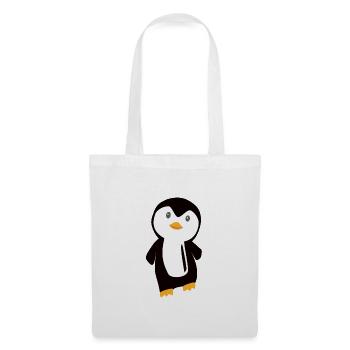 Pingouin animaux drôles d'animaux pour les enfants zoo mignon - Sac en tissu - blanc - Devant