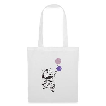 Le ballon zèbre fait voler des animaux amusants pour les enfants - Sac en tissu - blanc - Devant