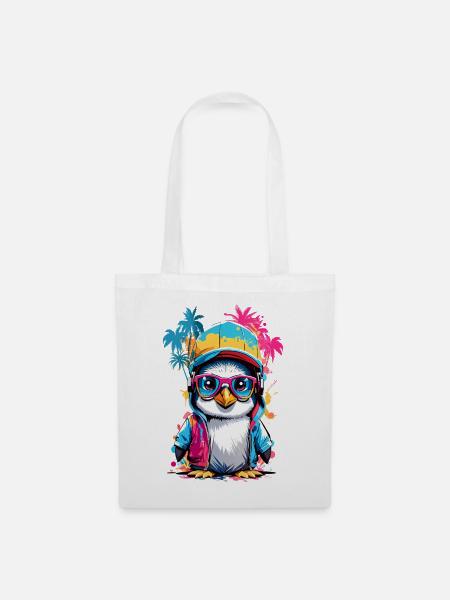 Coole Pinguin - Stoffbeutel - Weiß
