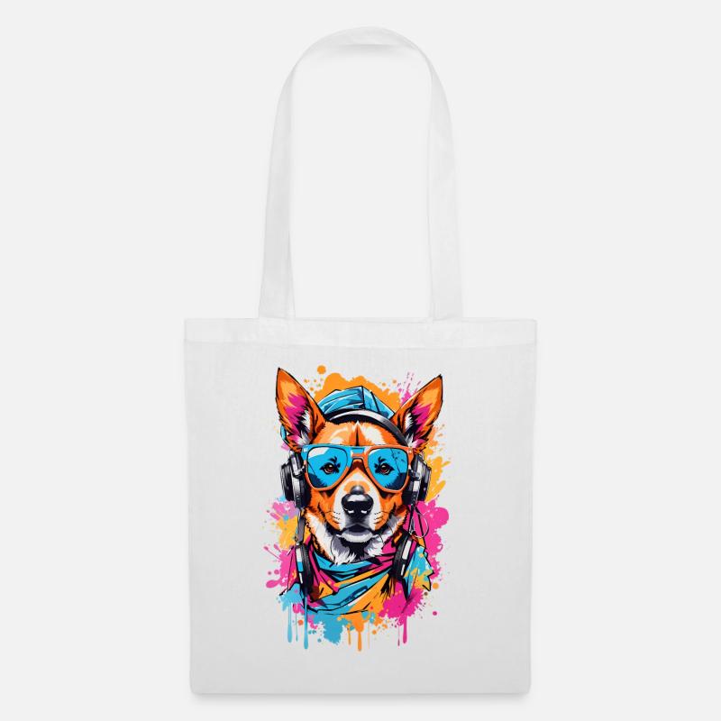 Coole Hund - Stoffbeutel - Weiß