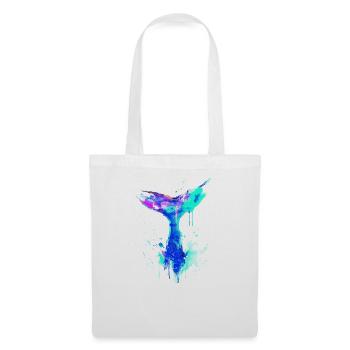 aileron de baleine, aileron, baleine, baleine, graffiti - Sac en tissu - blanc - Devant