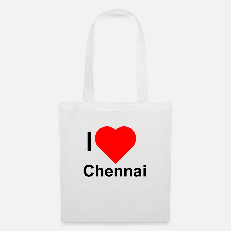 Ich LIEBE Chennai - Stoffbeutel - Weiß