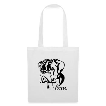 BOXER PORTRAIT Wilsigns Hunde Hund - Stoffbeutel - Weiß - Vorne