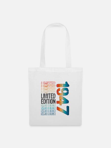 Limited Edition seit 1947 Geburtstag Vintage 1947 - Stoffbeutel - Weiß