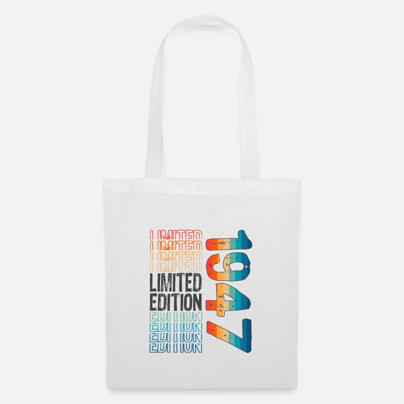 Limited Edition seit 1947 Geburtstag Vintage 1947 - Stoffbeutel - Weiß