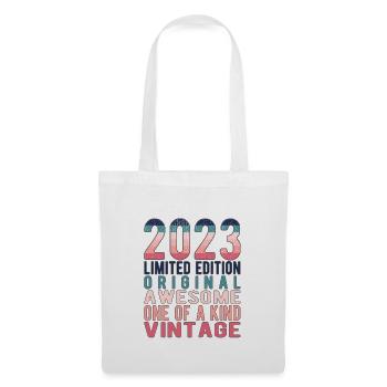 Limited Edition seit 2023 Geburtstag Vintage 2023 - Stoffbeutel - Weiß - Vorne