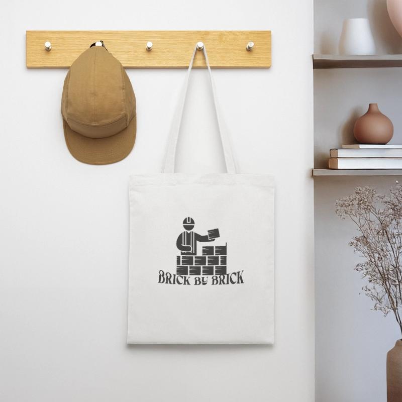 Brick by Brick - Meme Saying Tote Bag