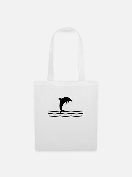 Dolphin Delfin - Stoffbeutel - Weiß