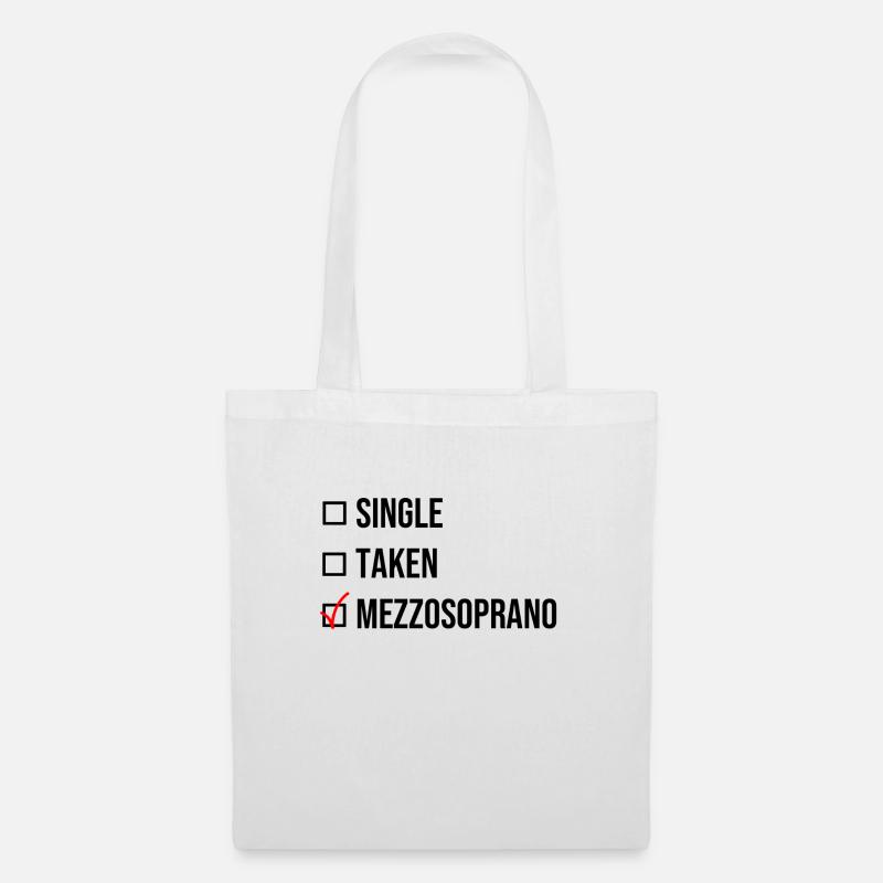 Single Taken Mezzosoprano schwarz Geschenk - Stoffbeutel - Weiß