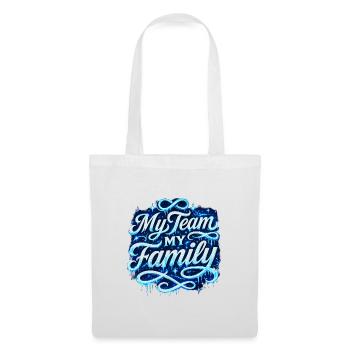 My Team My Family Neon Script - Tote Bag - white - Front