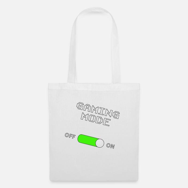 Gaming Mode on/off Pc und Konsolen Shirt - Stoffbeutel - Weiß