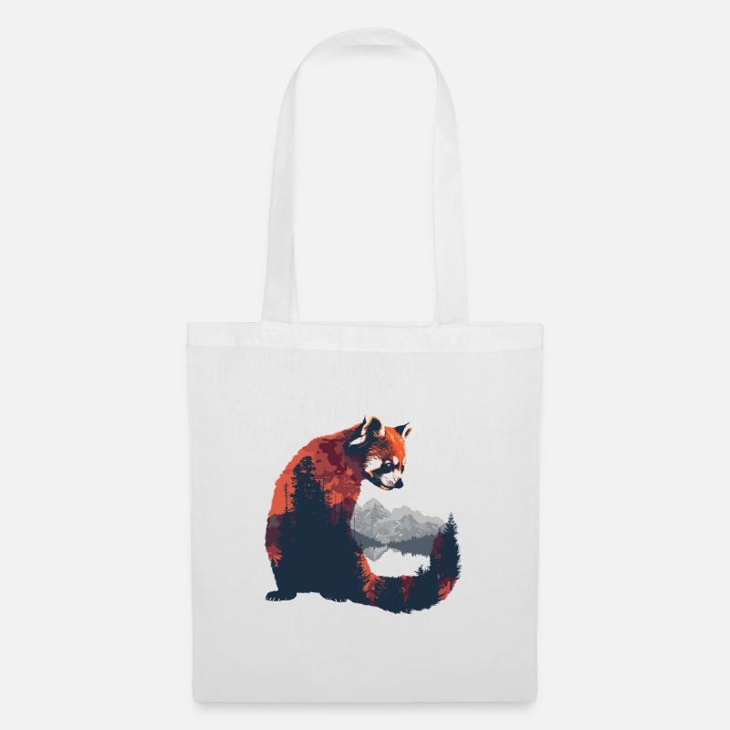 Red Panda Cat Bear Red Panda - Tote Bag - white