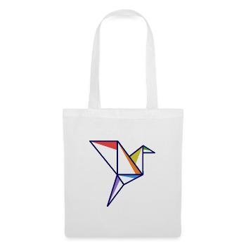 Pays Oiseau Origami Logo Coloré - Sac en tissu - blanc - Devant