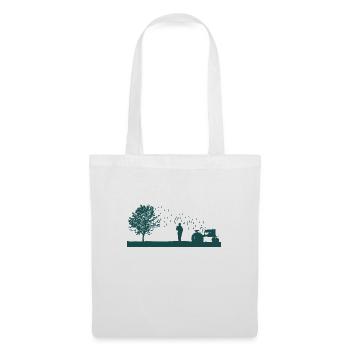oldtimer farmer farmer country life tractor - Tote Bag - white - Front