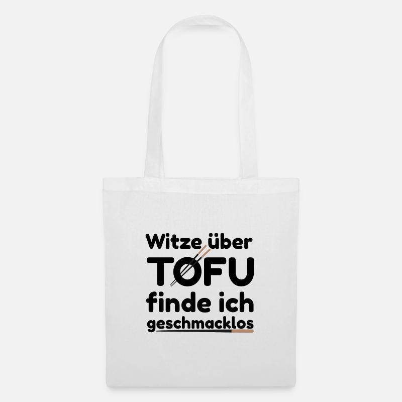 tofu anti vegan vegetarisch fleischesser Geschenk - Stoffbeutel - Weiß
