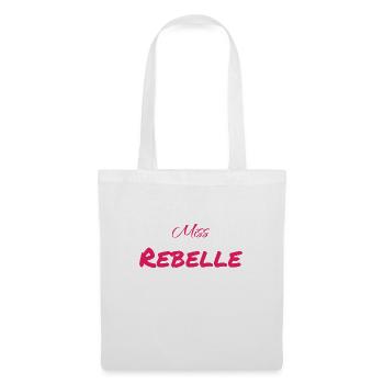 Miss rebelle - Sac en tissu - blanc - Devant
