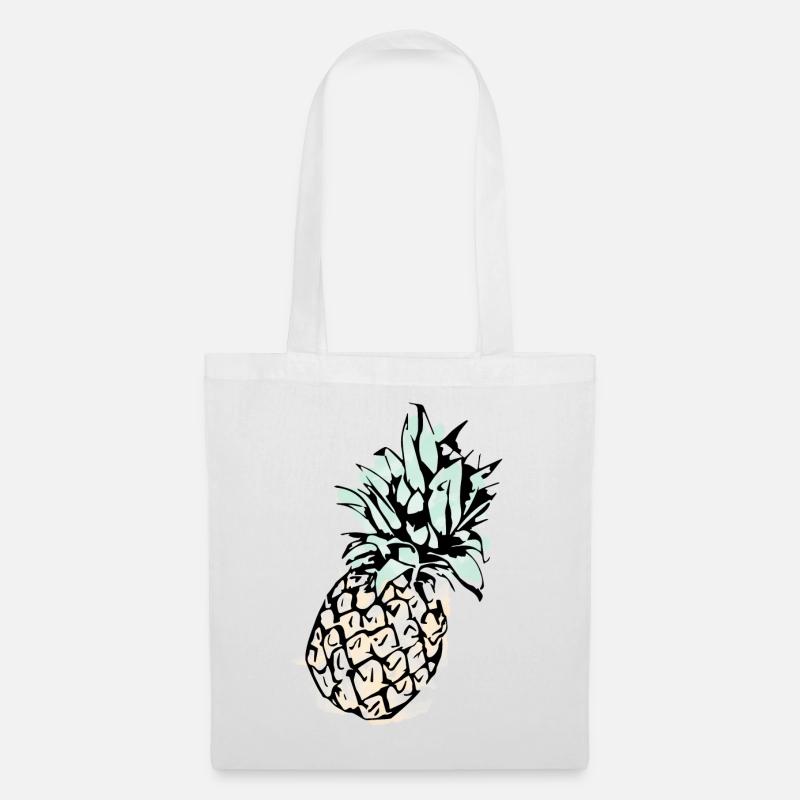 Ananas - Stoffbeutel - Weiß