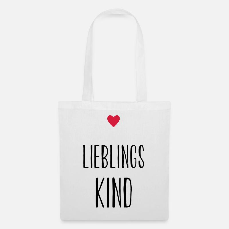 Kind Lieblingskind Herz Geschenk Geschenkidee - Stoffbeutel - Weiß