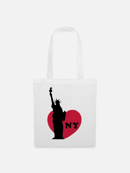new york - Stoffbeutel - Weiß
