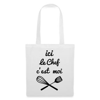 chef cuisine - Sac en tissu - blanc - Devant