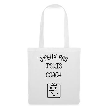 Coach / Entraîneur / Sport / Foot / Coaching - Sac en tissu - blanc - Devant