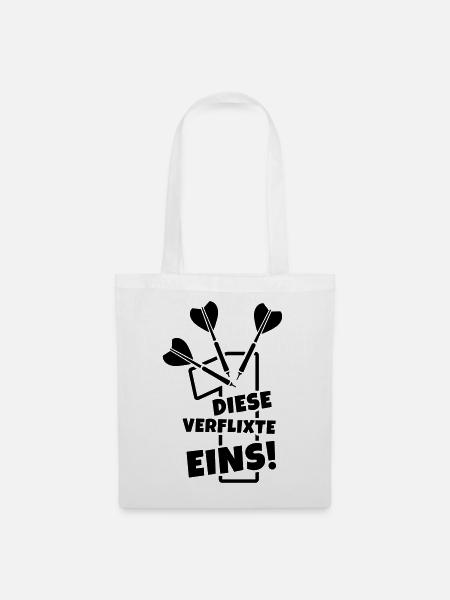 dartpfeile dartsport humor - Stoffbeutel - Weiß
