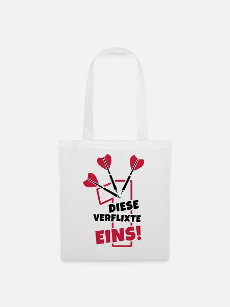 dart humor dartpfeile - Stoffbeutel - Weiß