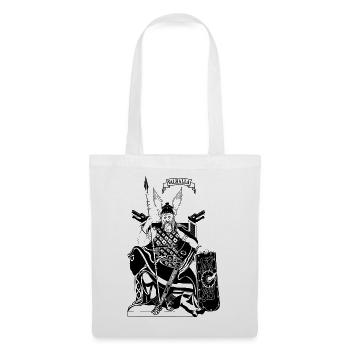 Odin sur le trône noir - Sac en tissu - blanc - Devant