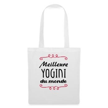 Meilleure Yogini du monde / Yoga - Sac en tissu - blanc - Devant