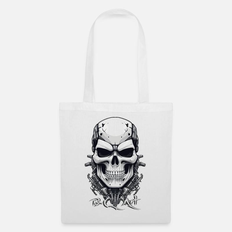 Totenkopf B.C Kunst - Stoffbeutel - Weiß