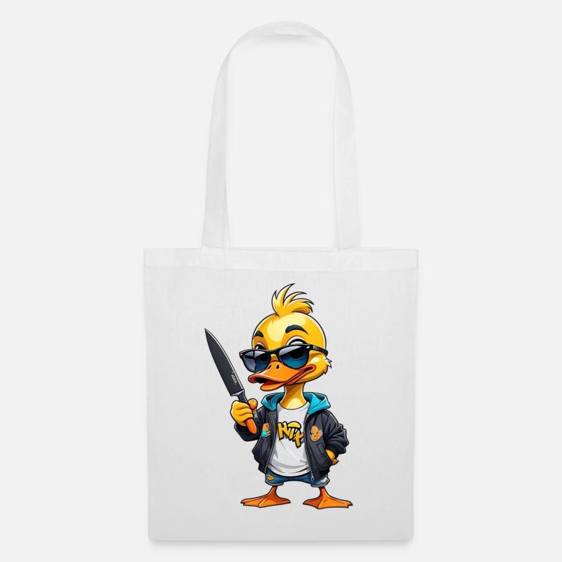 SSW33 Couteau Duck avec veste à capuche - Sac en tissu - blanc