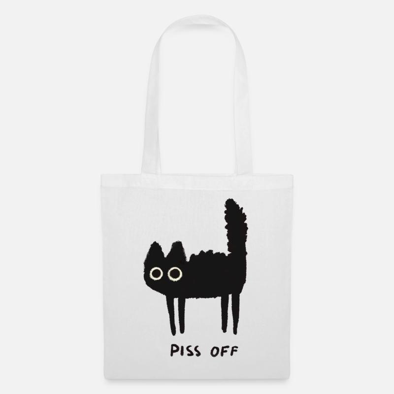 Grumpy Kitty Vibes – Leave Me Alone - Tote Bag - white