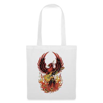 Fiery Eagle Guitare Rock Design - Sac en tissu - blanc - Devant