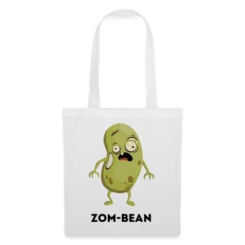 Lustiges Halloween-Wortspiel – Zom-Bean - Stoffbeutel - Weiß - Vorne