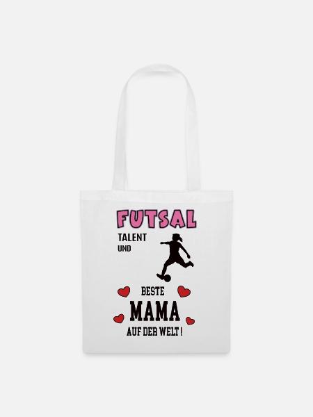 Futsal Spielerin Mama Futsalerin Mutter Frau - Stoffbeutel - Weiß