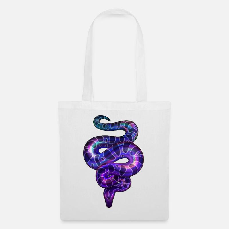 Neon Snake Violet - Tote Bag - white