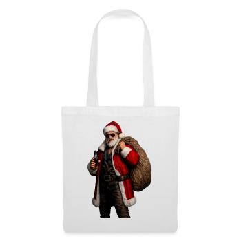 Badass Santa – Adult Humor Christmas - Tote Bag - white - Front