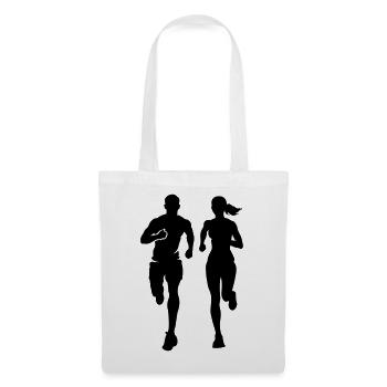Marathon Runners Team Silhouette Marathon - Tote Bag - white - Front