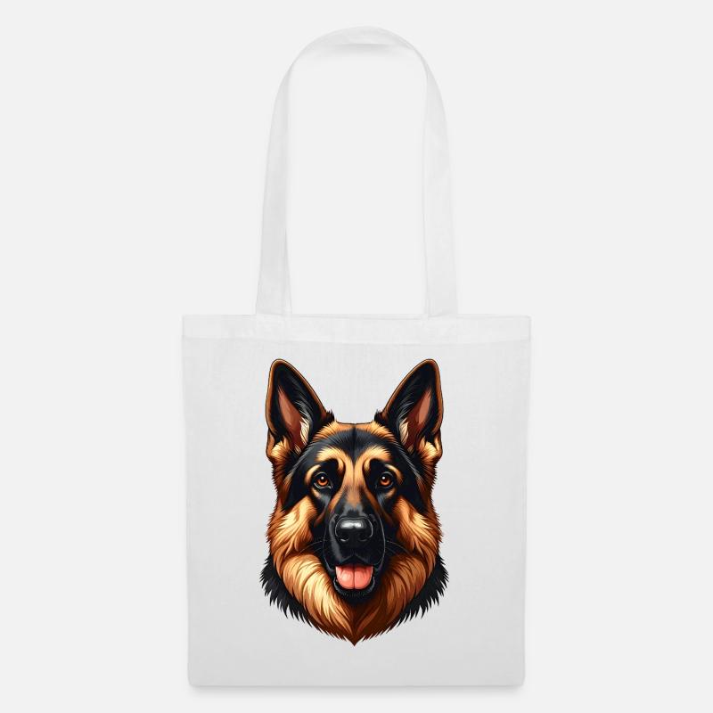 German Shepherd Dog - Tote Bag - white